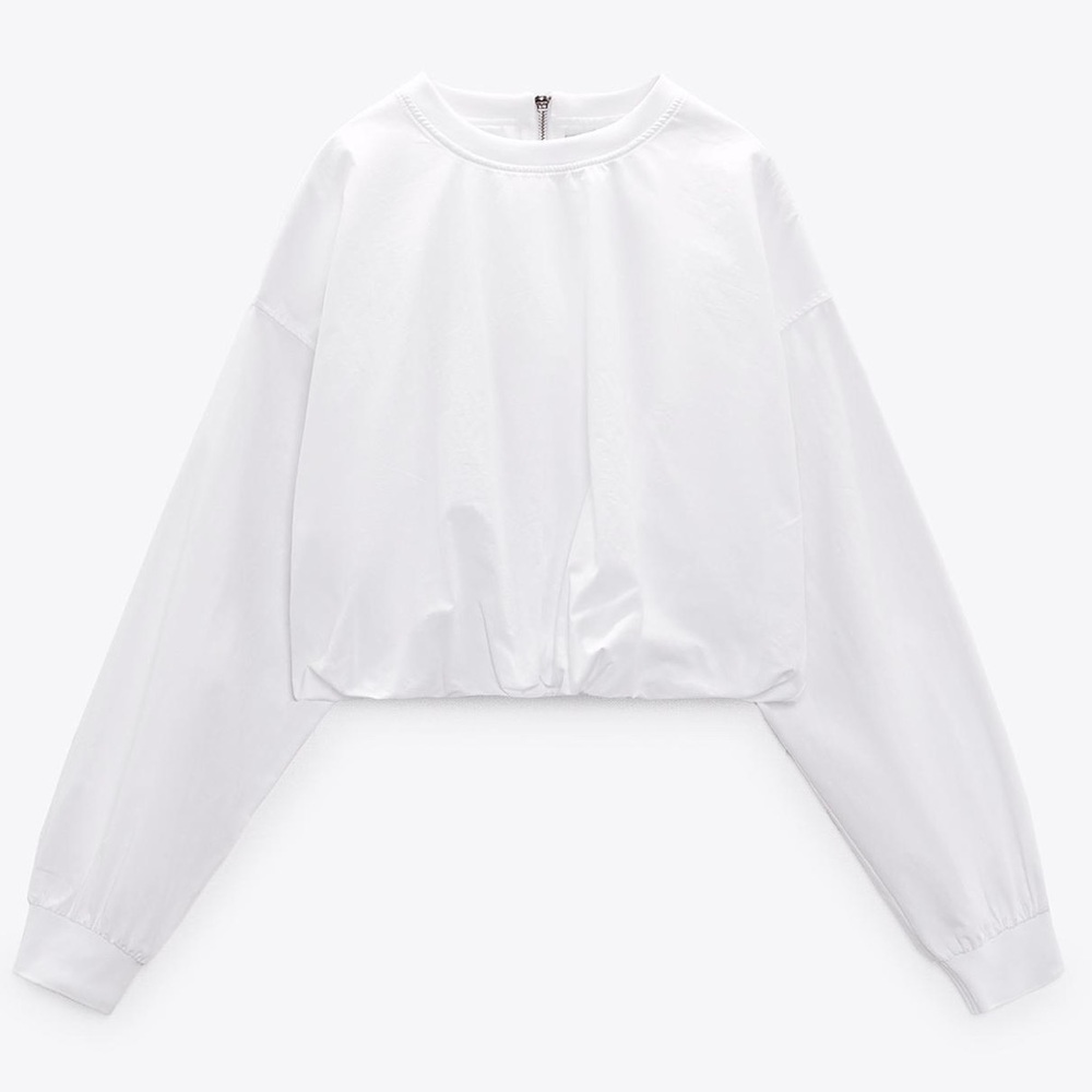 ZARA CROPPED CINCH TOP!